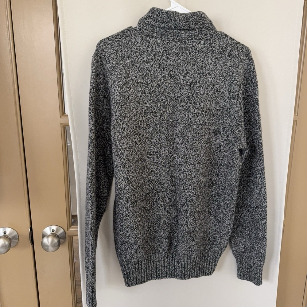 Eddie Bauer Men's Medium Gray Wool Blend Long Sleeve Sweater - Picture 3 of 7